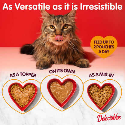 Delectables Lickable Treat Stew Wet Cat Treat Variety Pack, Food Topper, Hydrating, Grain-Free, No Fillers, No By-Products, No Added