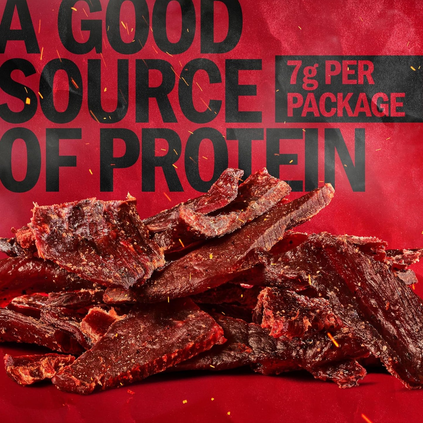 Jack Link's Teriyaki Beef Jerky Multipack - (5 Pack) 0.625 oz Bags - Ready to Eat Real Meat Protein Snacks - 7g Protein per Serving - Made with 100%