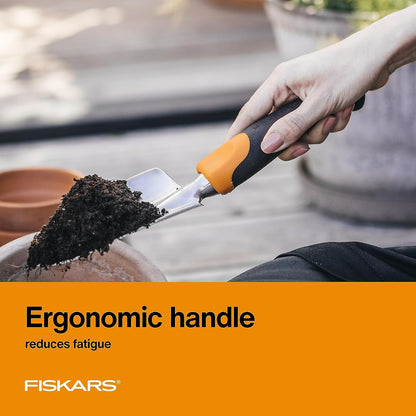 Fiskars Trowel, Heavy Duty Gardening Hand Tool with Hang Hole, For Digging and Planting, Rust Resistant Cast