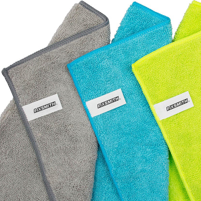 FIXSMITH Microfiber Cleaning Cloth - Pack of 8, Size: 12 x 16 in, Multi-Functional Cleaning Towels, Highly Absorbent Cleaning Rags