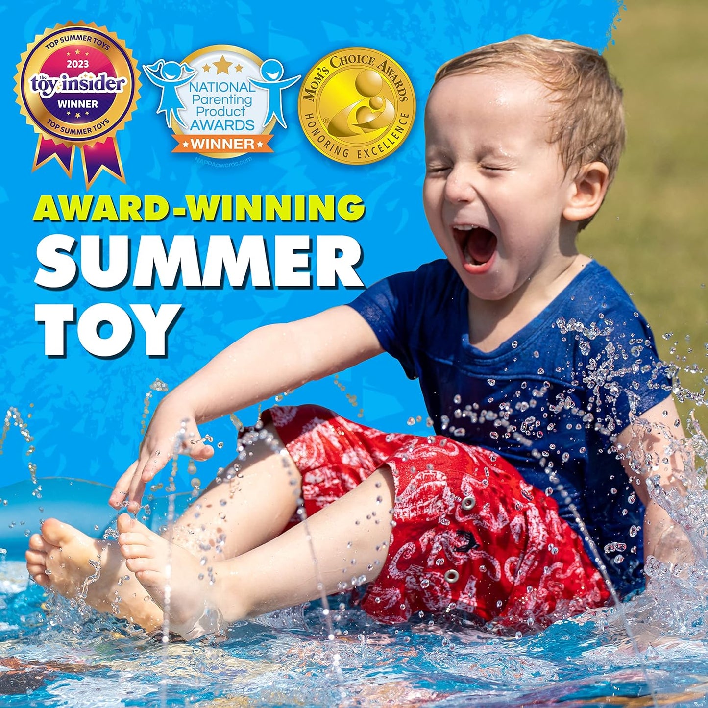 SplashEZ 3-in-1 Splash Pad, Sprinkler for Kids & Baby Pool for Learning Toddler Sprinkler