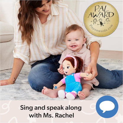 Ms. Rachel Official Speak & Sing Doll, 16 Tall Interactive Toy with 4 Songs & 16+ Phrases, Toddler Toys for Girls & Boys Ages 6 Months to 3+ Years.