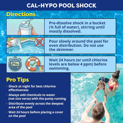 In The Swim Pool Shock 68% Cal-Hypo Granular Sanitizer for Crystal Clear Water Defends Against Bacteria, Algae, and Microorganisms - 12 X 1 Pound