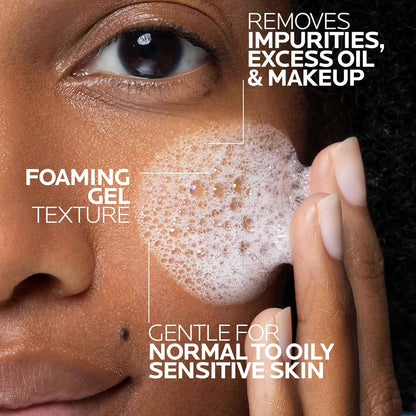 La Roche-Posay Toleriane Purifying Foaming Facial Cleanser, Oil Free Face Wash for Women & Men with Niacinamide +