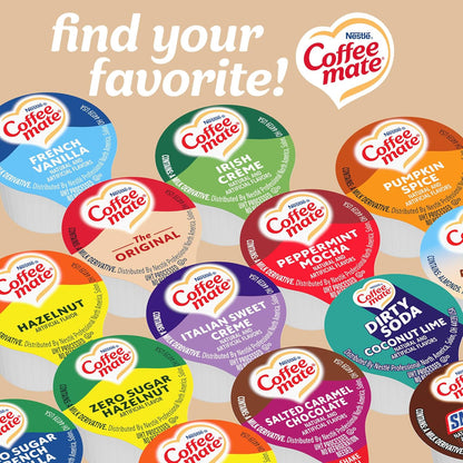 Nestle Coffee mate Coffee Creamer, Original, Liquid Creamer Singles, Non Dairy, No Refrigeration, 0.375 fl oz Tubs (80)