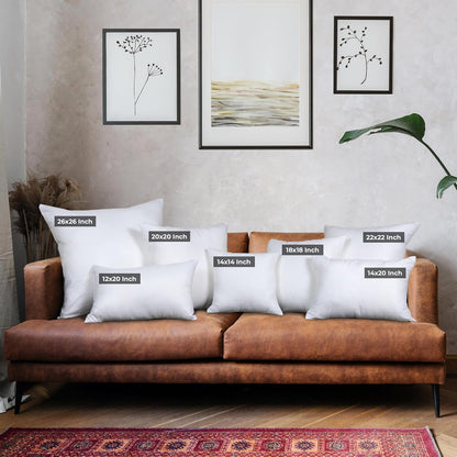 Utopia Bedding Throw Pillows (Set of 4, White) 18 x 18 Inches Down Alternative Pillows for Bed