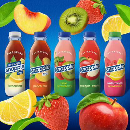 Snapple Zero Sugar Peach Tea, 16 fl oz recycled plastic bottle (2)