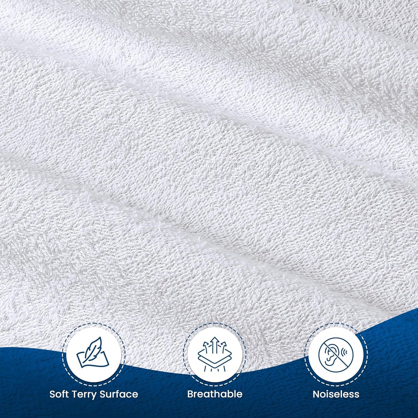 Twin Size Mattress Protector Waterproof, Premium 200 GSM Terry Mattress Cover, Soft & Breathable Bed