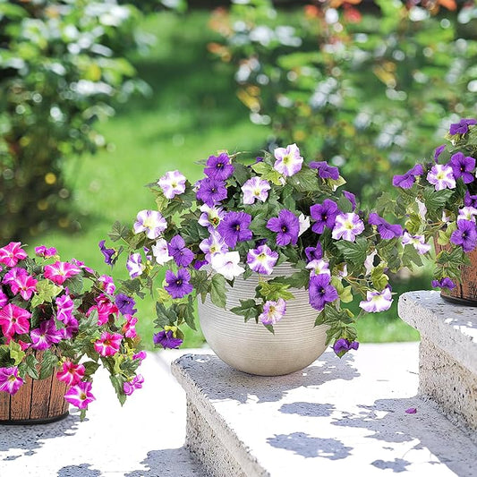 Ammyoo Artificial Fake Flowers Plants for Outdoor