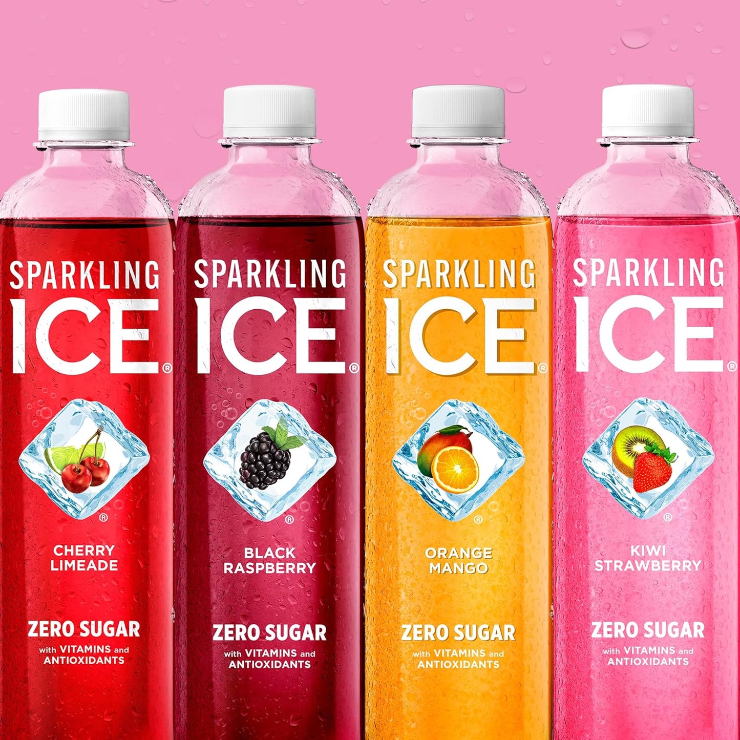 Sparkling Ice Purple Variety Pack, Flavored Water, Zero Sugar, with Vitamins and Antioxidants, 17 fl oz, 12 count (Black Raspberry, Cherry