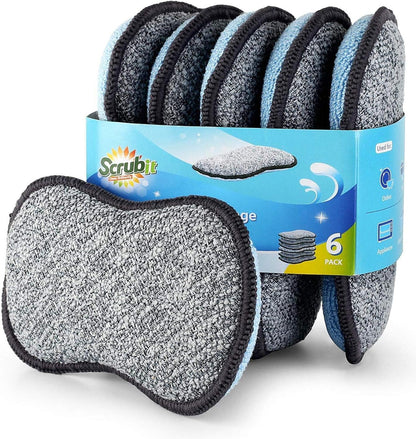 Multi-Purpose Sponges Kitchen by Scrub-it - Non-Scratch Microfiber sponges for