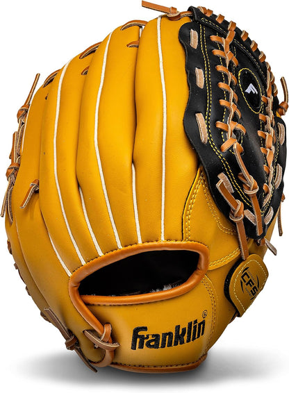 Franklin Sports Field Master Baseball + Softball Glove - Field Master Adult + Youth Baseball + Softball Mitt - Men's + Women's Gloves - Right Hand