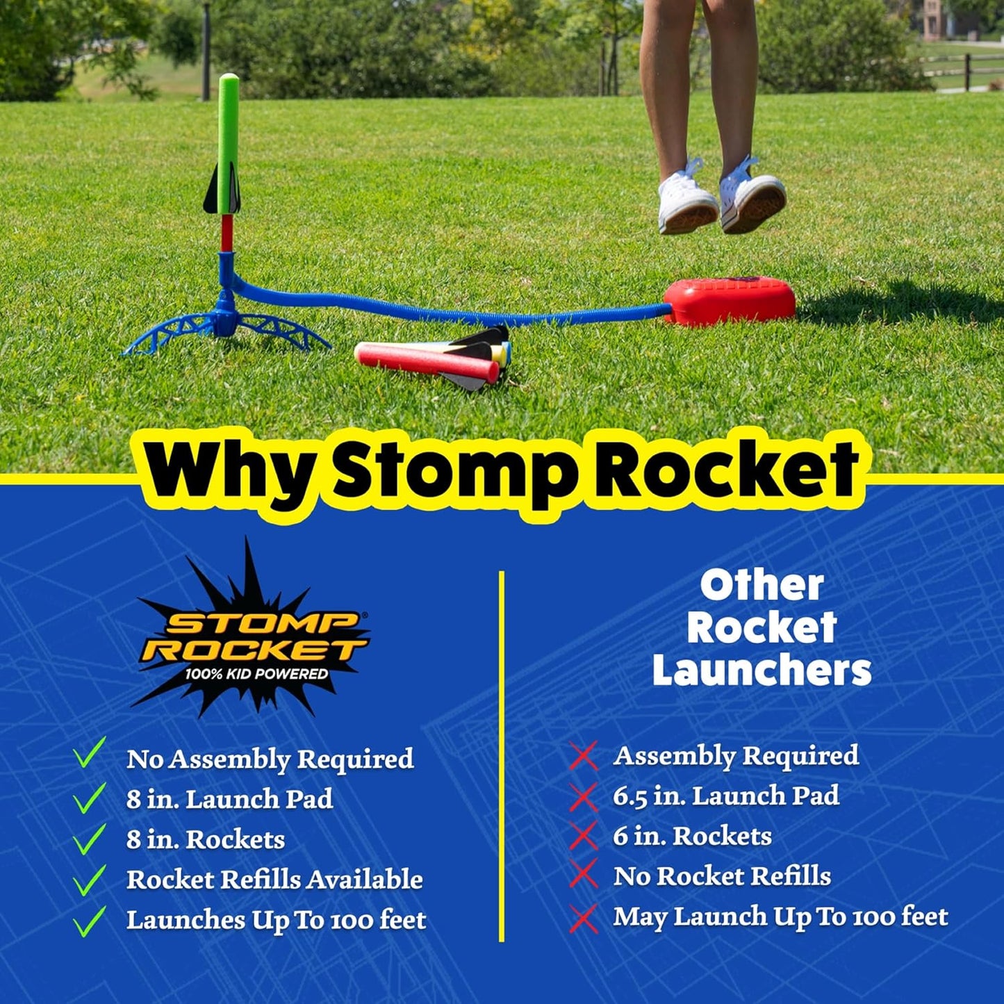 Stomp Rocket Jr Multi-Color Rocket Launcher for