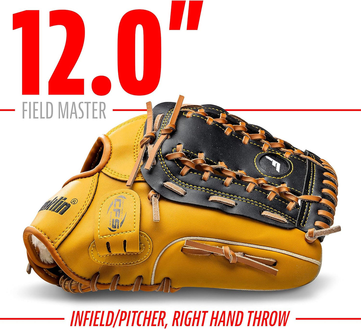 Franklin Sports Field Master Baseball + Softball Glove - Field Master Adult + Youth Baseball + Softball Mitt - Men's + Women's Gloves - Right Hand