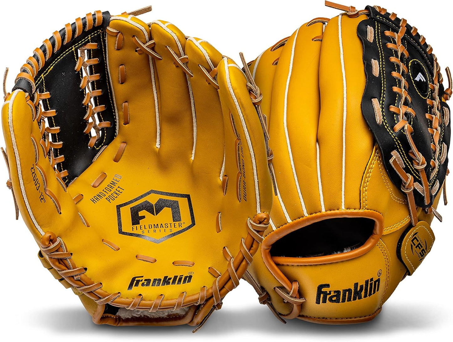 Franklin Sports Field Master Baseball + Softball Glove - Field Master Adult + Youth Baseball + Softball Mitt - Men's + Women's Gloves - Right Hand