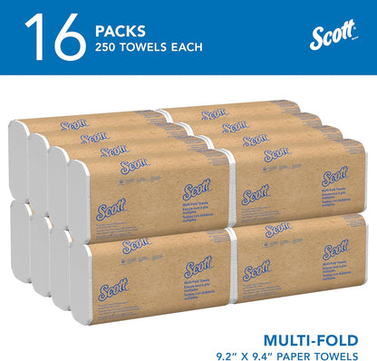 Scott Professional Universal Multifold Paper Towels, Bulk (01840), Absorbency Pockets, 9.2" x 9.4" sheets, Standard Tier