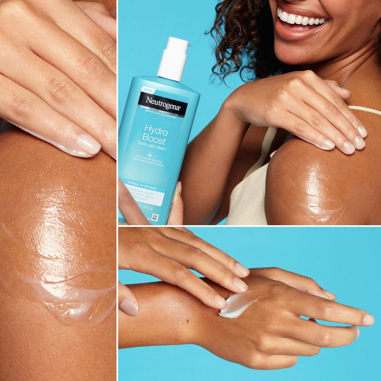 Neutrogena Hydro Boost Body Gel Cream, Hydrating Body Lotion with Hyaluronic Acid for Normal to Dry