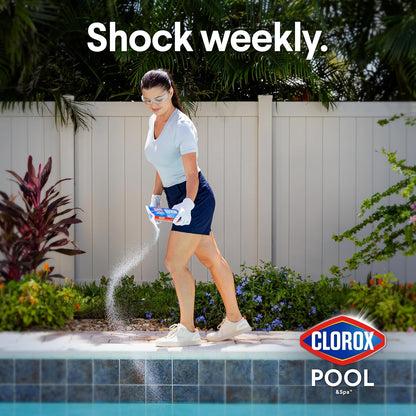 Clorox Pool&Spa Shock XTRABLUE Plus, Kills Bacteria & Algae in Swimming Pools, Swim-Ready in 15 Minutes, (12-Pack), Granular