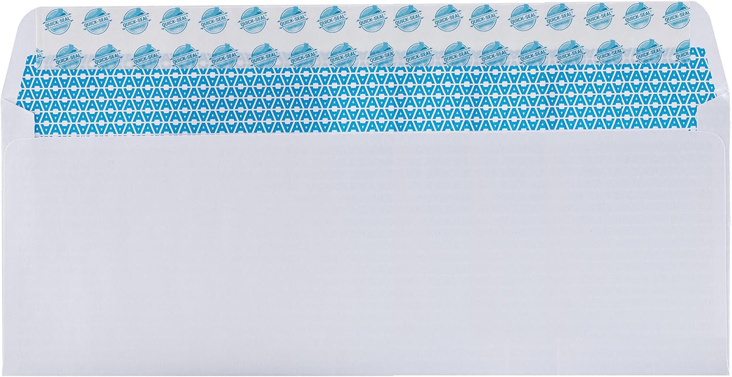Aimoh Security Self Seal Envelopes 100 Qty |No Window, EnveGuard, 4 x 9", White, 24 LB, 100 Count