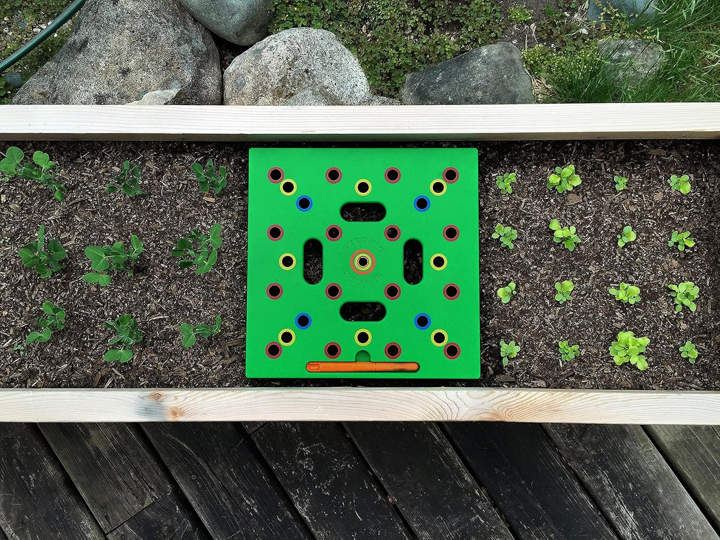 Seeding Square - Patented Seed and Seedling Spacer Tool for Bigger