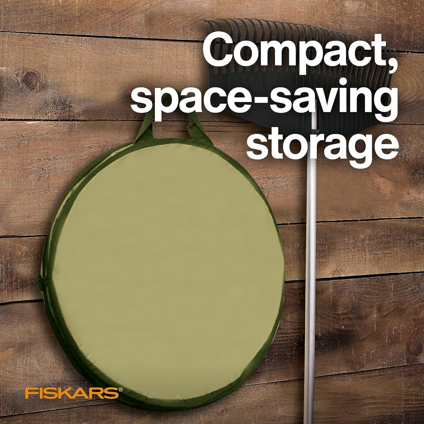 Fiskars Kangaroo Collapsible Spring Up Garden Bag for Yard Waste, Grass, Branches & Weeds, Tear & Mildew Resistant Vinyl-Coated