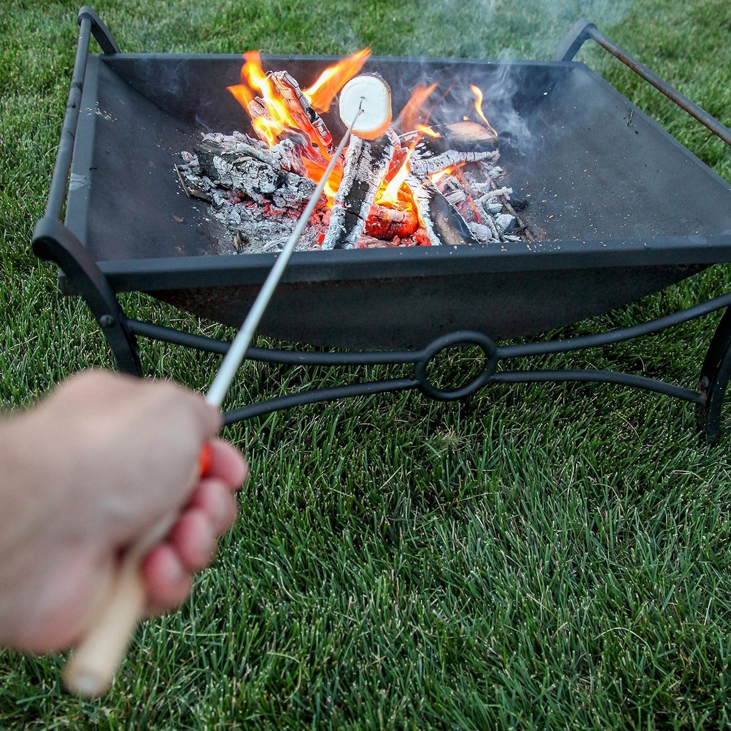 MalloMe Smores Sticks for Fire Pit Long - Marshmallow Roasting Sticks Smores Kit - Smore Skewers Hot Dog Fork Campfire Cooking
